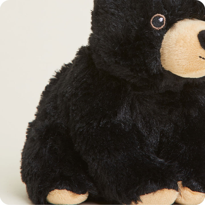 Soft Warm Weighted Black Bear Plush Warmies Junior