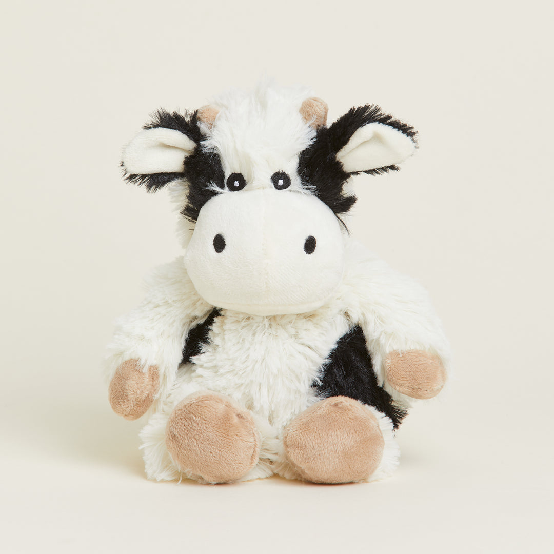 Microwavable Black and White Cow Stuffed Animal Warmies Junior