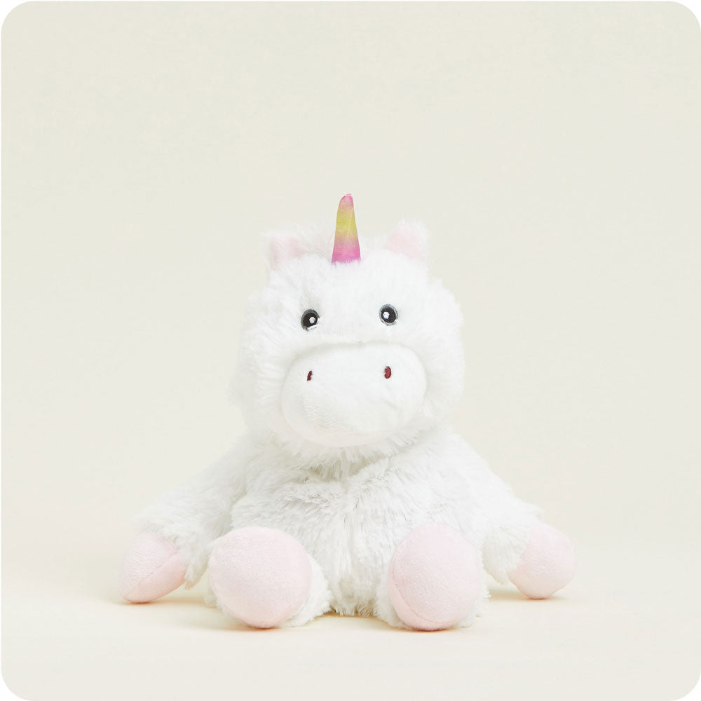 Microwavable White Unicorn Stuffed Animal Warmies Junior